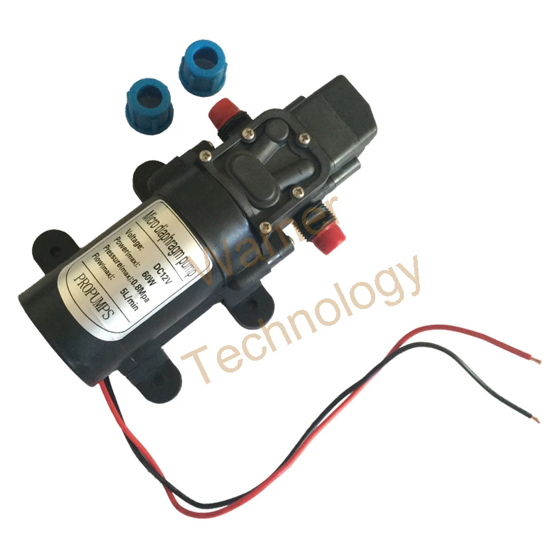 

Free shipping Mini electric diaphragm pump DC12V Self-Priming pump 2M 60W 5L/MIN,0.8mpa Car wash
