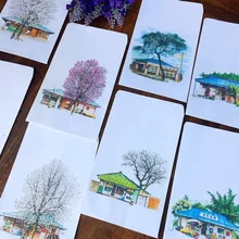 50 шт./партия, креативные цветные конверты с рисунком для приглашений 17,5*11 см, открытка, Обложка для карт, бумажные канцелярские принадлежности, школьные принадлежности