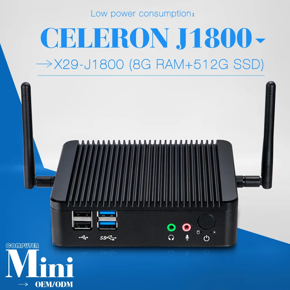 MINI PC Celeron Hot Selling J1800 Dual Core Desktop Computer Box Mini PC With Windows Computer Mini Thin Client 8g ram 512g ssd