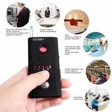 Free Shipping Multi Wireless Radio Wave Signal RF GSM Device Spy Pinhole Hidden Camera Lens Sensor Scanner Detector Finder CC308