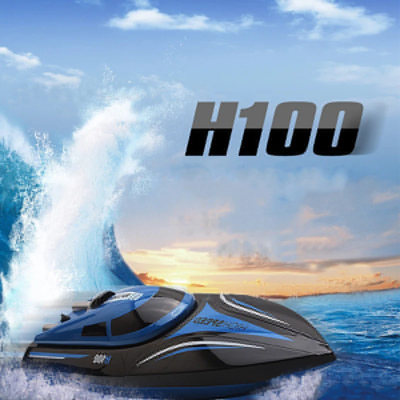 Высокая Мощность Радиоуправляемый гоночный катер H100 RC лодка 2,4 г RTF150M принимает система охлаждения мотора Rc вы отправляете обратно Функция VS FT010 Rc лодка