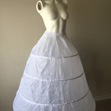 4-Кольца Белый подъюбник Ренессанс справедливой костюм свадебное платье кринолиновая юбка