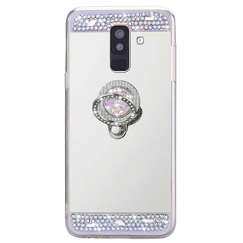 Bling 3D зеркальный чехол для Samsung galaxy A51 A71 A6 PLUS J4 J6 A8 J2 PRO A9 A7 2018 A50 A20 A30 A10 A70 A40 с кольцом