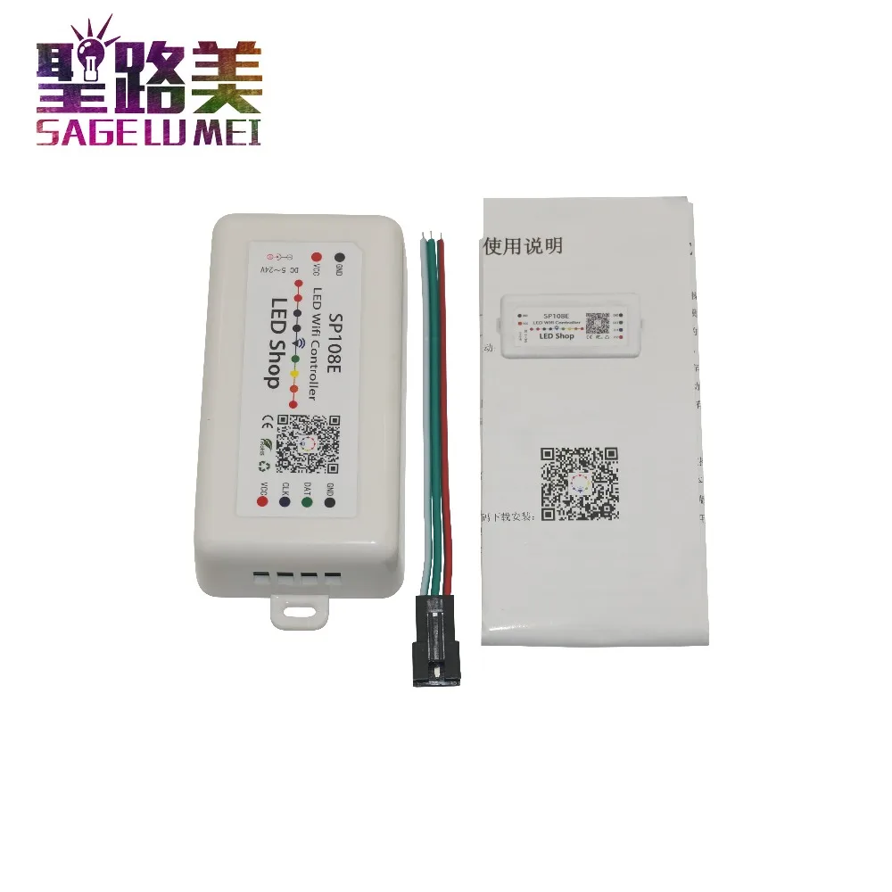 DC5V 12 V 24 V SP108E светодиодный SPI пикселей WI-FI контроллер смартфон приложение для WS2811 WS2812B WS2813 1903 APA102 светодиодный полосы света пикселей