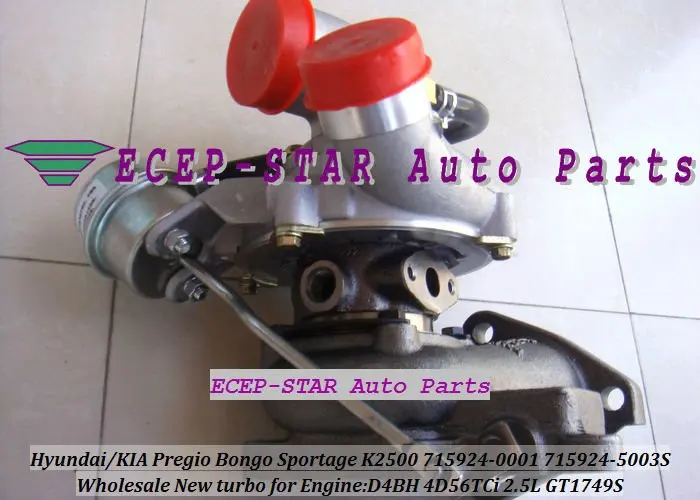 Турбо GT1749S 715924 0001 28200 42610 для KIA Pregio Bongo Sportage K2500 HYUNDAI 1 тонный грузовик H 100 автобус D4BH