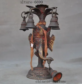 

Christmas Old China Taoism Bronze dragon Phoenix Jade Emperor Queen Mother God Statue Pair Halloween