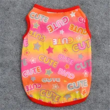 Новая модная Стильная летняя рубашка с принтом щенка, маленькая одежда для собак, жилет, футболка высокого качества 1,326