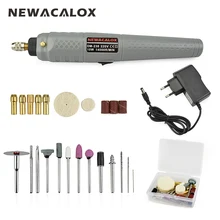 NEWACALOX EU 10W Mini Dremel Rotary font b Tool b font Grinding Machine Wireless Charging Electric