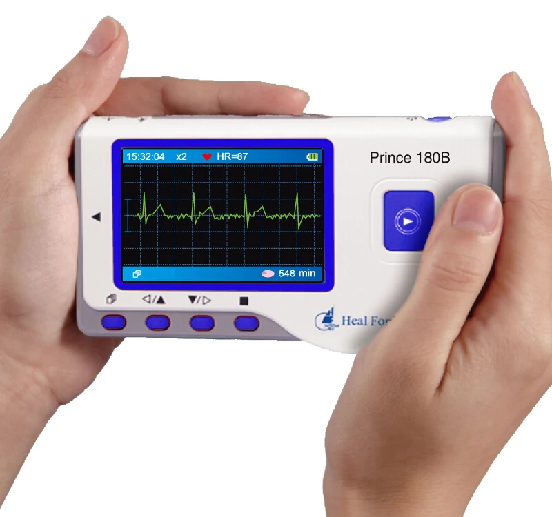 

HEAL FORCE PRINCE 180B 180B1Handheld Easy ECG EKG Portable Heart Monitor sleep Software USB oxymeter probe ox Sensor CE checking