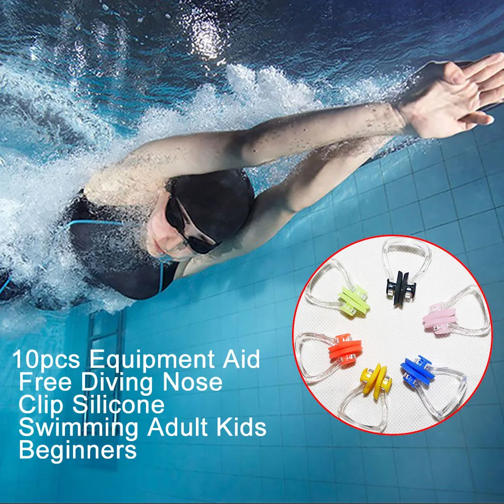 10pcs Nose Clip Beginners Adult Kids Water Dance Free Diving Aid