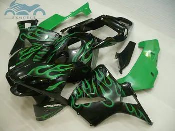 

Injection fairing kit fit for Honda CBR600RR 2003-2004 CBR 600RR 03-04 ABS plactic fairing kits black green flames bodywork DV59