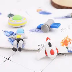 4 шт./компл. Творческий летающая тарелка чуждо космический корабль в форме резиновый карандаш ластик дети