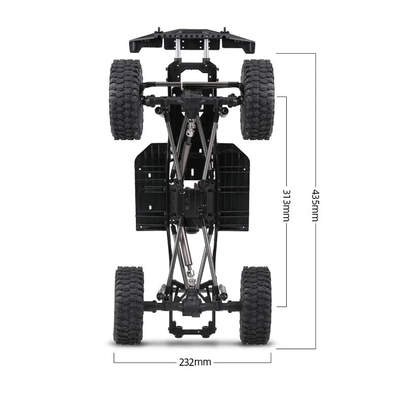 RCtown 313 мм 12.3in колесная база собранная рама шасси для 1/10 RC Гусеничный автомобиль SCX10 SCX10 II 90046 90047