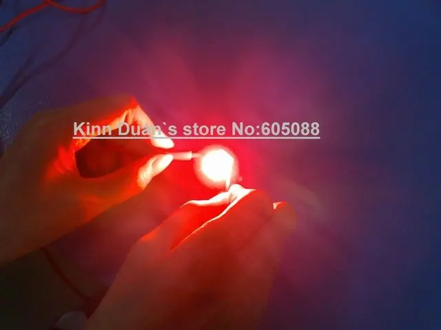 

1w 620-630nm red color high power led flashlight bulb with pcb DC2.0-2.6v 350mA 35-45lm 320pcs/Lot wholesale DHL free shipping