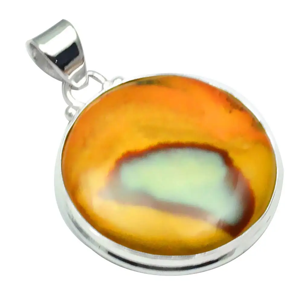 

Nature Rhyolite Pendant 925 Sterling Silver, 39 mm, 2SP0169