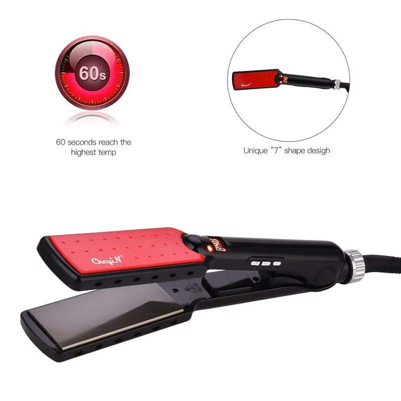 MCH 470F High Temperature Wide Plates Straightening Irons Styling Tool Professional Hair Straightener Flat Iron LED Display P47