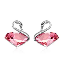

Beautiful Pendant Multiple Colors Crystal Flower Stud Earrings Rhinestone Colorful Crystal Piercing Earrings Women Pendant
