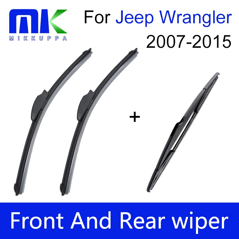 Mikkuppa Front And Rear Wiper Blades For Jeep Wrangler 2007 2015
