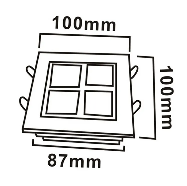 Высокое качество 4 Вт затемнения Встраиваемые светодио дный свет решетки 100*100 мм домашнего офиса и школы светодио дный светильник для спальни AC85-265V