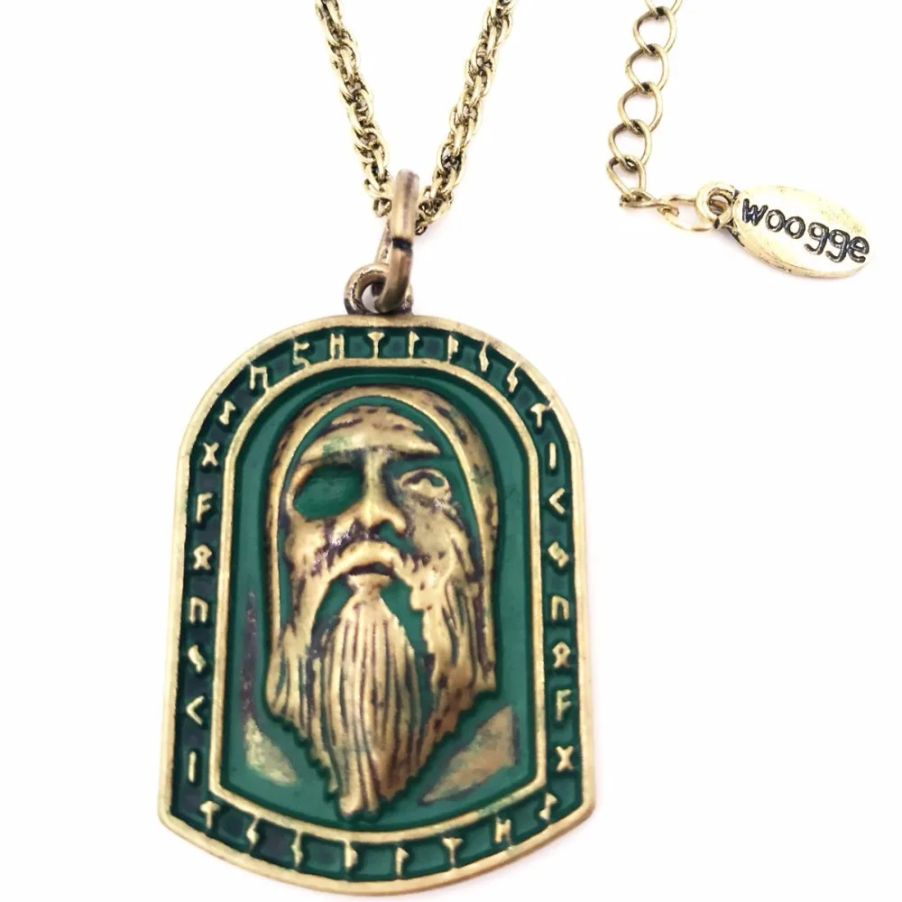 Collares Largos De Moda 2018 модные украшения звено цепи Бижу Allfathe Викинг один ожерелье для