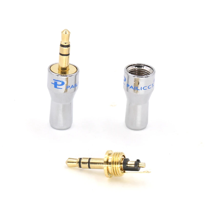 3Pins 3 5mm plug RCA Connector RCA plug 3 5 jack Stereo Headset Dual Track Headphone 5pcs lot