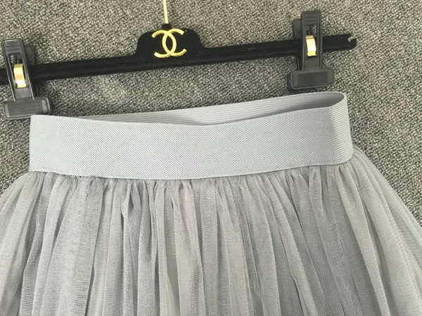 Сетчатая полудлинная юбка корейские демисезонные газовые юбки бальное платье