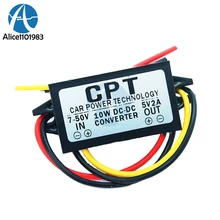 Wasserdicht 7-50V zu 5V 2A 10W Auto Power Converter Adapter Port Nicht isoliert Buck modul Für Led-anzeige MP3 DVD GPS