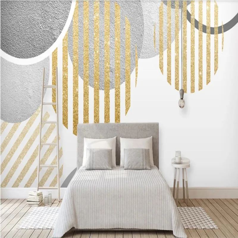 

Nordic modern minimalistic personality abstract round geometric tv background wall