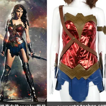

2017 Batman Superman v: Justice of the Dawn of the Wonder Woman Clothing Sexy Costume Cosplay Adult Skirt Set Belt and Headdress