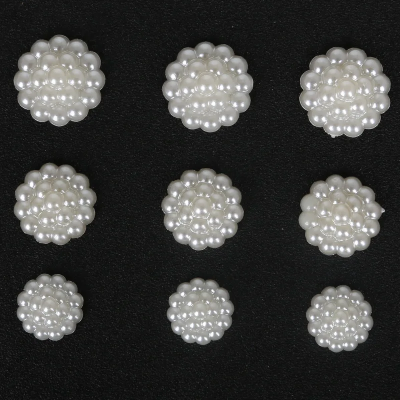 

Hot Sale 20-50PCS Cabochon Imitation Plastic ABS Pearl Buddha Head Flower For Scrapbook DIY Jewelry Handmade Craft Making