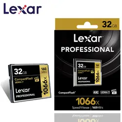 Lexar флешка профессиональная 1066x CF карта 32 ГБ флэш-карты памяти для камеры Hd видеокамера 1080 p 3d 4 k Dv видео карта памяти