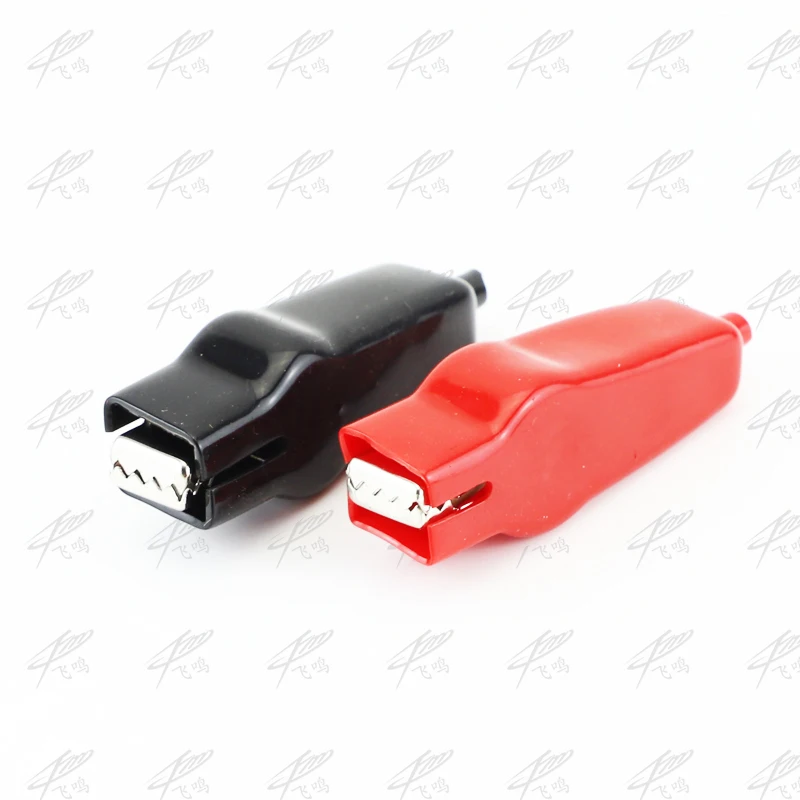

Hot 2PCS Red Black 20A Alligator Clips Double-end USB Charging Battery Crocodile Clips for Electrical Jumper Wire Test Clip