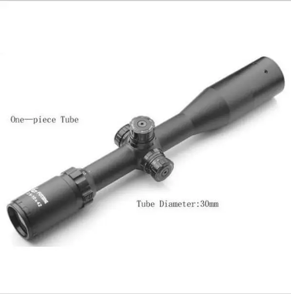 

Rifle Scope 2.5-10X42E W/ Red Laser Sight Zero Locking Resetting Tactical