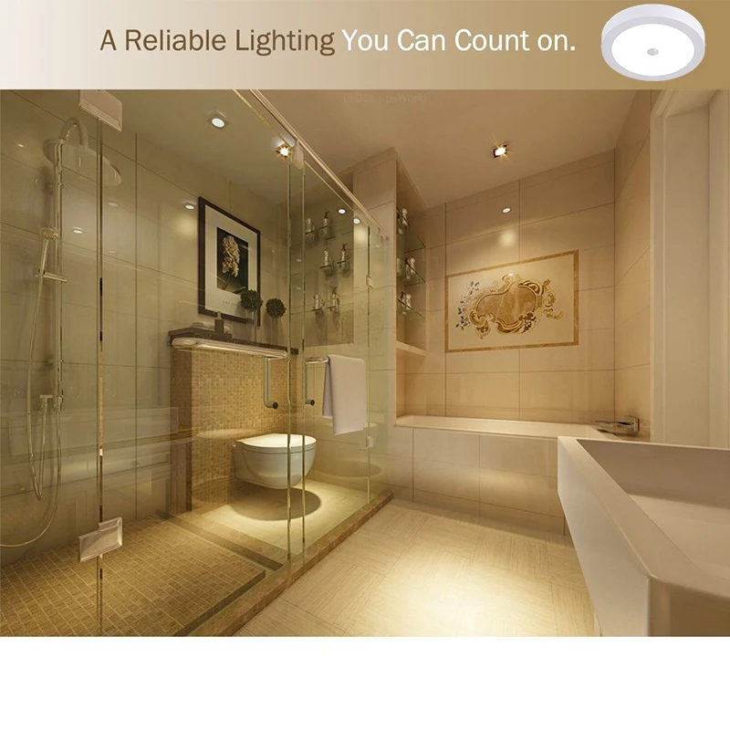 Датчик движения/Инфракрасный индукционный акриловый светодиодный потолочный светильник для ресторана, ванной комнаты, лестницы, балкон, потолочный светильник