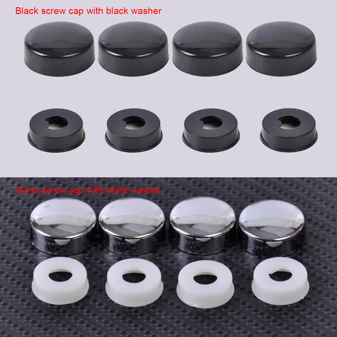 4PCS Car License Plate Frame Security Screw Bolt Cap Cover Screw Bolts For Ford