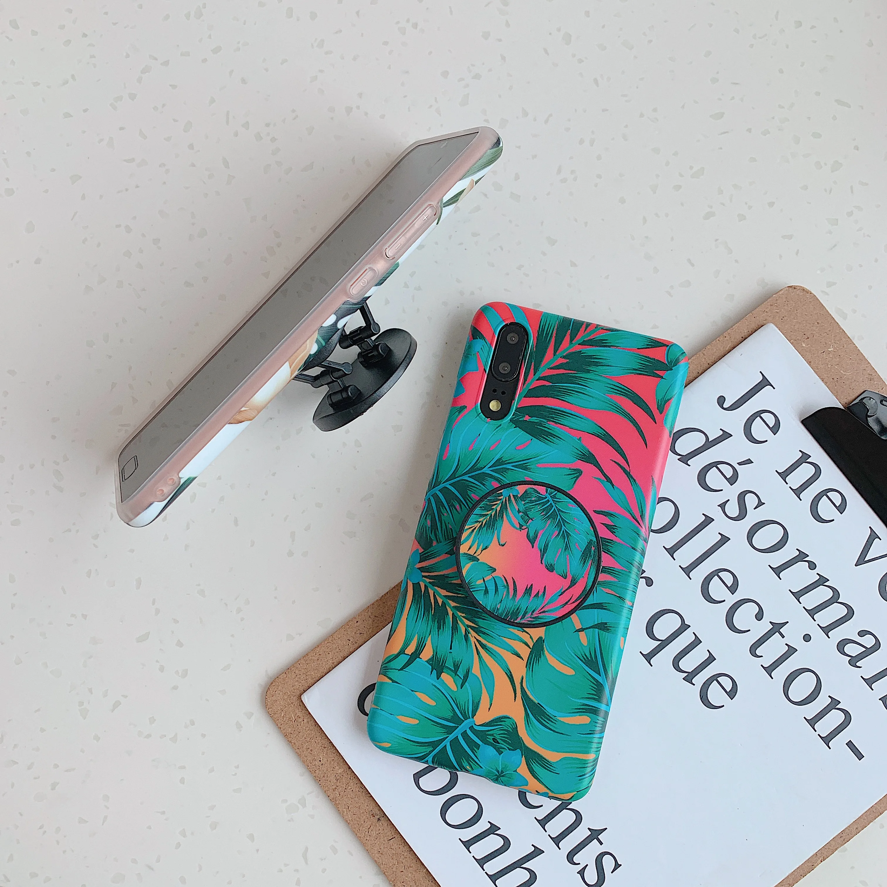 Чехол FLYKYLIN Art Leaf Flower для huawei Nova 3e 4e чехол на P30 Pro P20 Lite mate 20 Чехлы IMD силиконовый чехол с подставкой