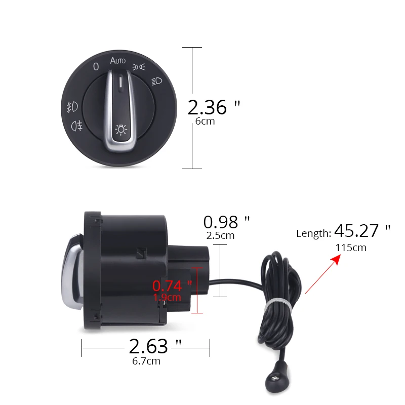 Головной светильник для VW Golf 5 6 MK5 MK6 Tiguan Touran светильник с датчиком автоматический головной светильник и переключатель