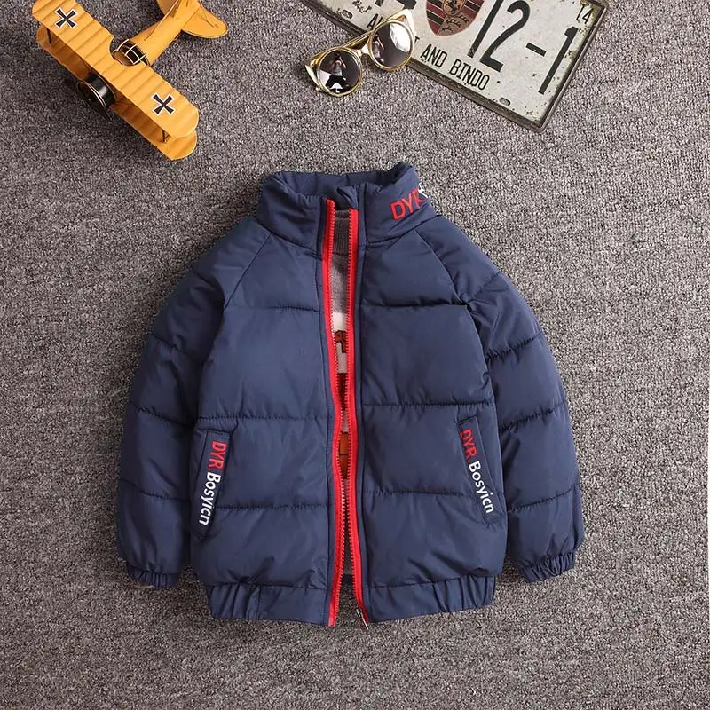 dark blue Abeeze/новые детские пуховики и парки на осень и зиму, теплая верхняя одежда для мальчиков 3-9 лет, Повседневная Верхняя одежда синего/серого/черного цвета, пальто для девочек - Цвет: dark blue