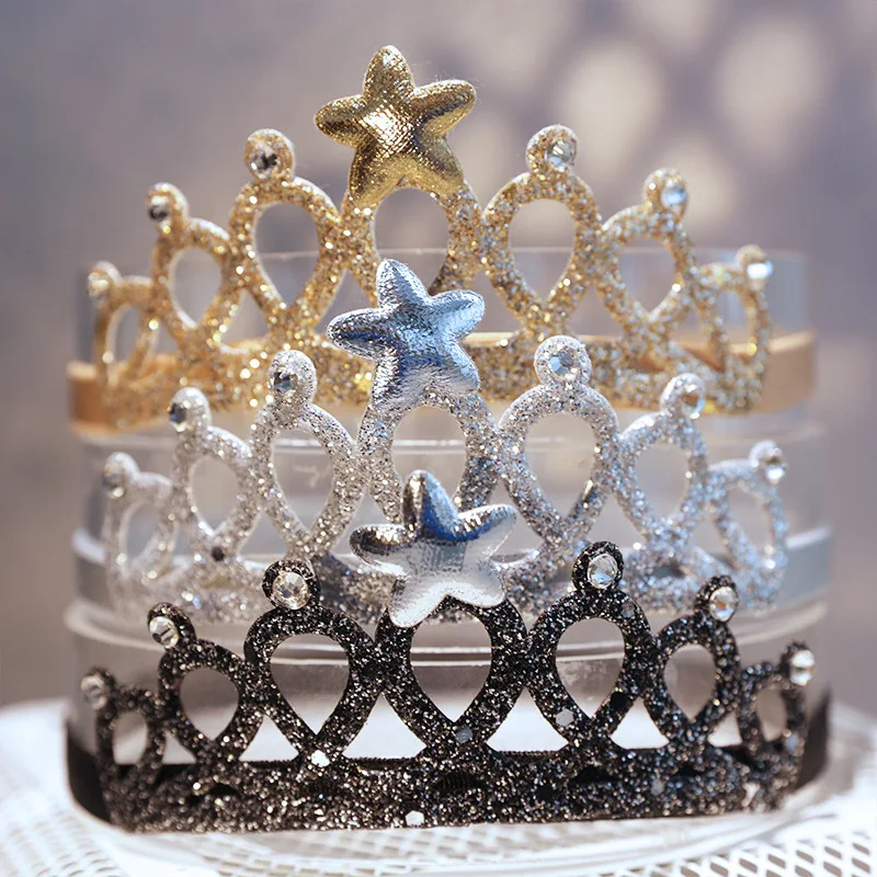 BalleenShiny блестящие новорожденных Детские Корона heabband princessse звезда эластичный повязка на голову; для дня рождения для очень маленьких девочек Головные уборы аксессуары