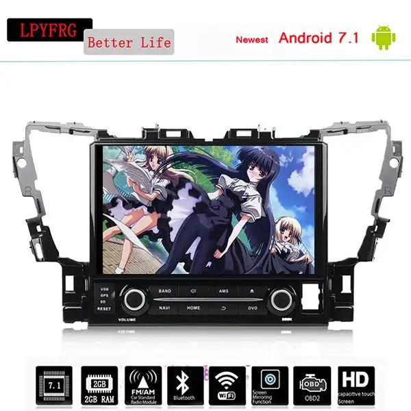 Восьмиядерный " Android 9,0 автомобильный Радио dvd gps навигатор плеер для Toyota Alphard 17 19 с Bluetooth цифровой AUX