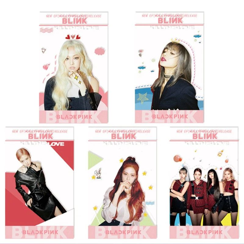 5 шт./компл. Blackpink альбом KILL THIS LOVE Фотокарта Kpop прозрачная карта Женская Группа звезда DIY бумажная фото карта для фанатов подарки