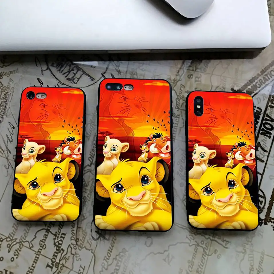 Hakuna Matata Король Лев черный мягкий силиконовый чехол для телефона для iPhone X 11 Pro 5S XR XS Max 6 6S 7 8 Plus чехол Fundas Capinha Coque