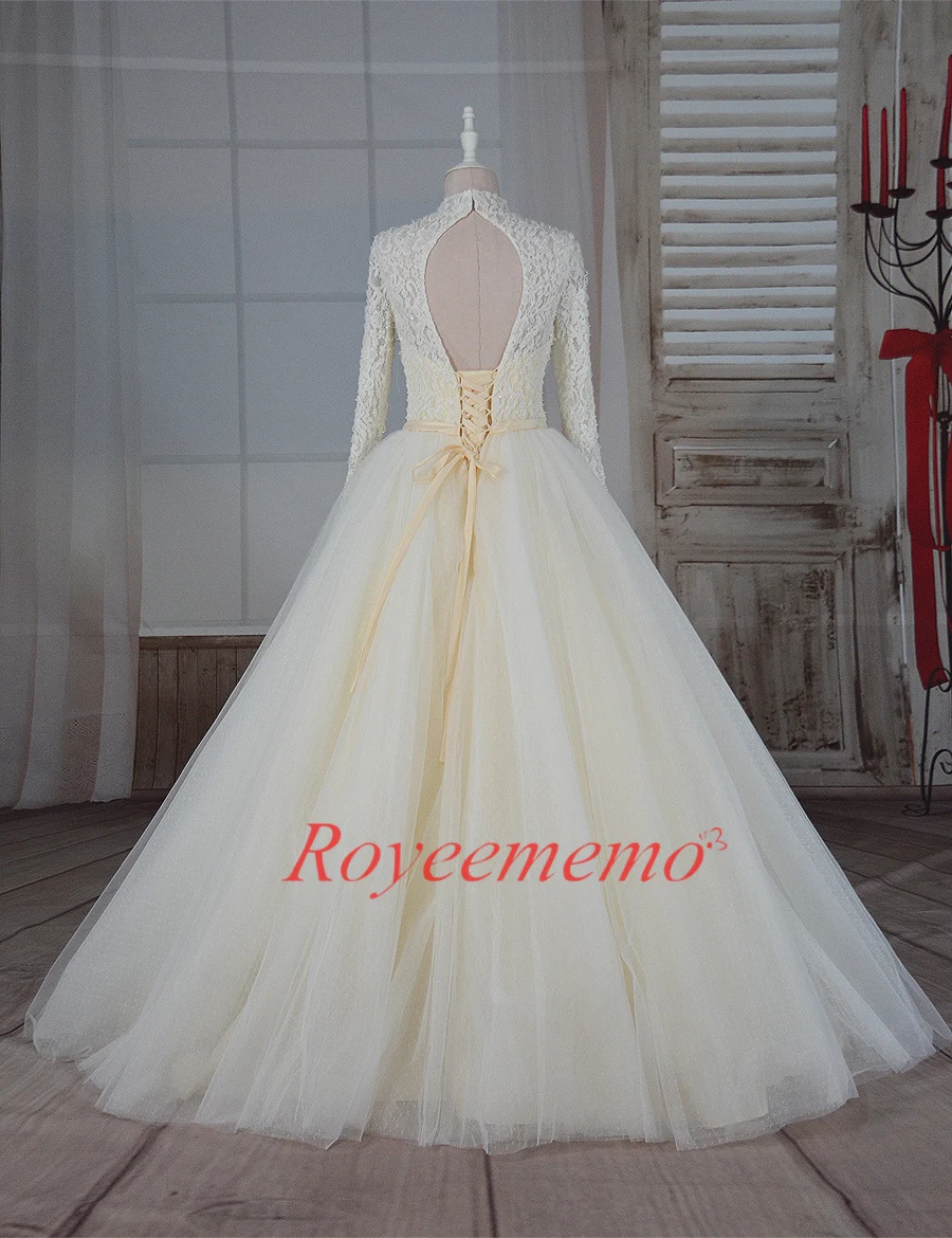 Vestido de noiva sereia свадебное платье с длинным рукавом Сексуальная кружевная Апликация сзади Свадебное бальное платье vestido de noivascasamento