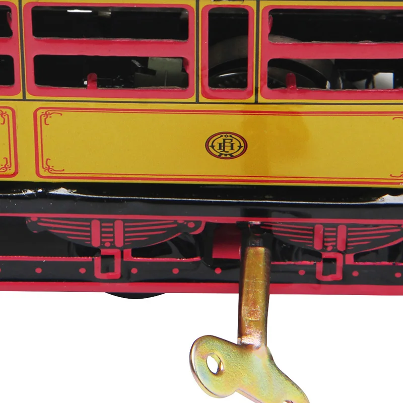 Retro Wind Up Tram Cable Bus Clockwork Streetcar Toy Vintage Collection Kid Gift Y51E