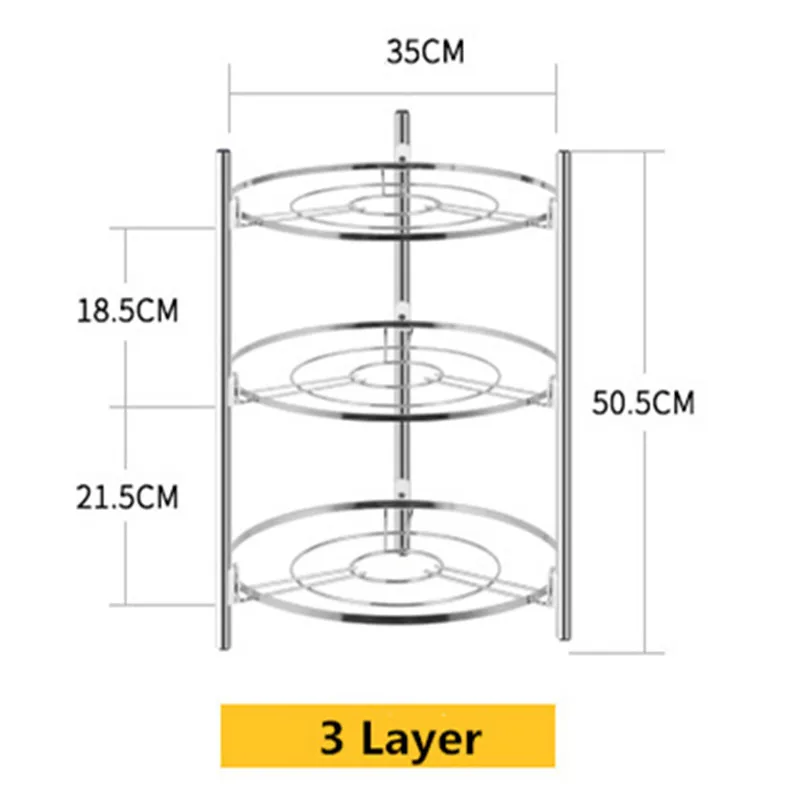 Многоуровневый Металлический горшок стойка Органайзер сковорода блюдо полка для крышек держатель портативный регулируемый из нержавеющей стали кухонное хранение с максимальным использованием полезной площади стойки - Цвет: 3layers