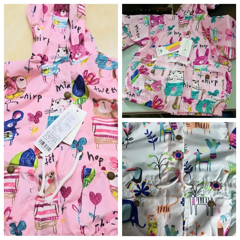 2018 Spring Female Child Children'S Clothing Baby Girl Animal Mouse Bird Painting Outerwear Hoody Jacket (14)