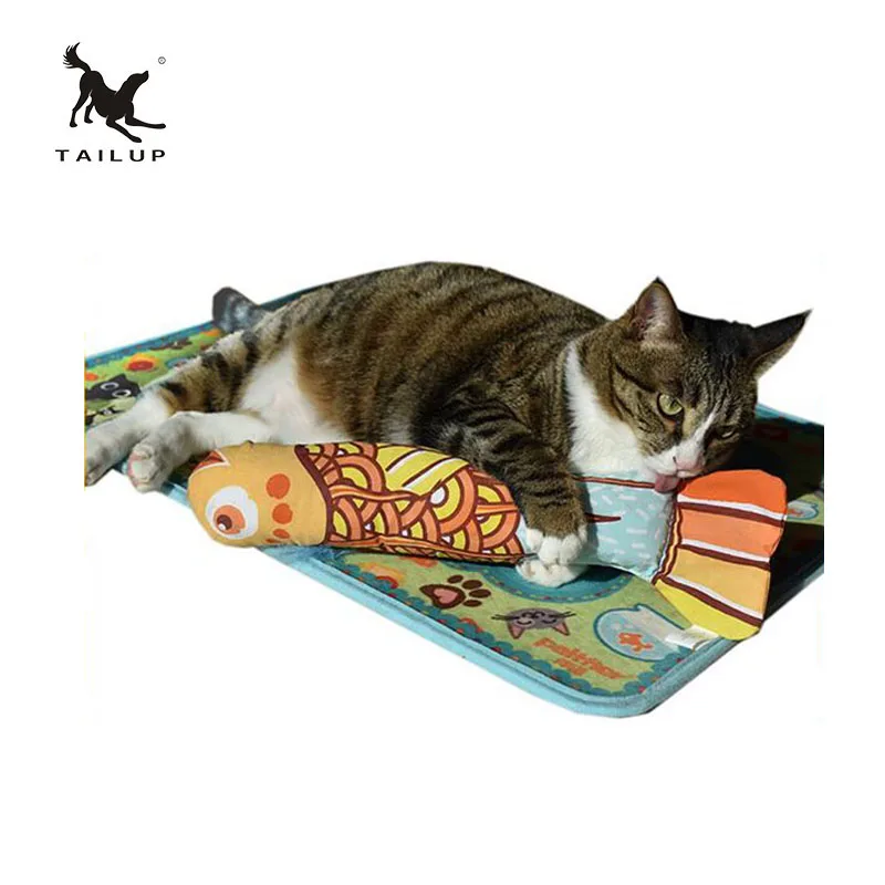Tail Up забавная кошачья мята Подушка-Рыба игрушки для домашних животных кошки кольцо бумага Внутри кошки тренировочные товары