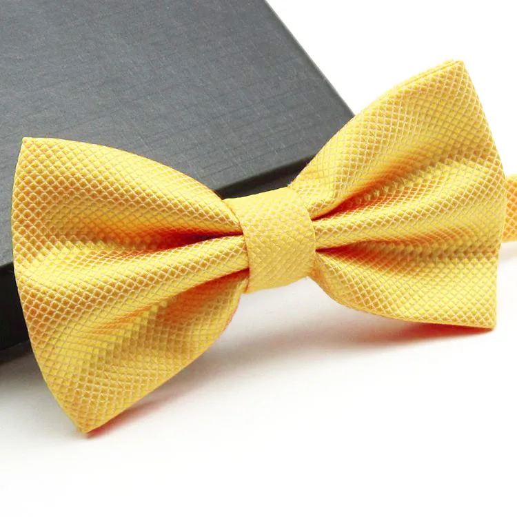 a06 Gold Yellow Галстук-бабочка, модная Свадебная вечеринка, для мужчин и женщин, gravata-borboleta, сплошной цвет, галстук-бабочка из полиэстера, Мужская одежда, рубашка, подарок - Цвет: a06 Gold Yellow