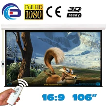 106 дюймов 16:9 электрический проектор проекционный экран Pantalla Proyeccion WFFG для светодиодный ЖК-дисплей HD фильм моторизованный проекционный экран