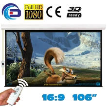 106 inch 16:9 Electric Projector Projection Screen Pantalla Proyeccion WFFG for LED LCD HD Movie Motorized Projection Screen